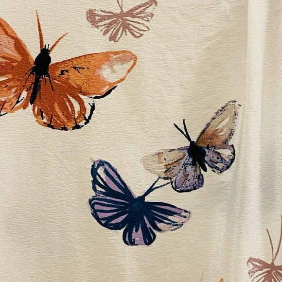 JOIE White 100% Silk Butterfly Sleeveless Top Sz XS - Picture 4 of 5